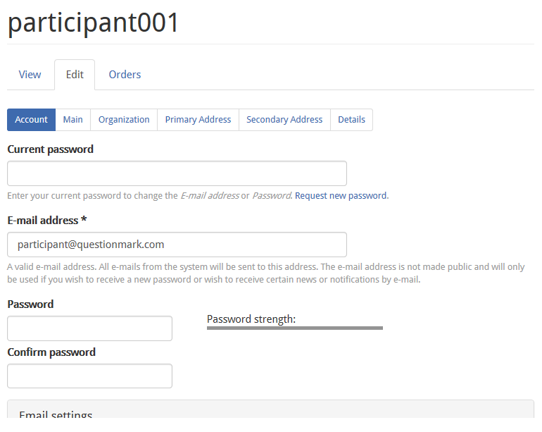Screenshot of the Edit Profile screen where user details can be updated.