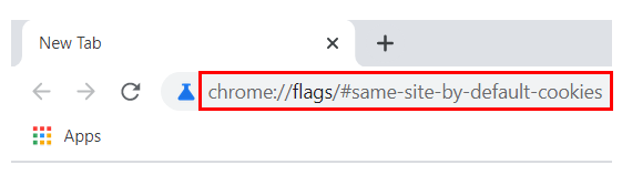 Screenshot of the Chrome URL.